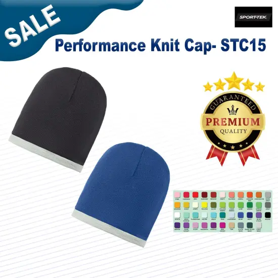 Sport-Tek&reg; Performance Knit Cap Athletic Heather {2}