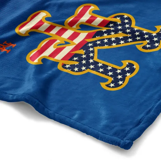 MLB Celebrate Series Silk Touch Sherpa Throw Blanket 50&times;60 Inches New york mets {2}