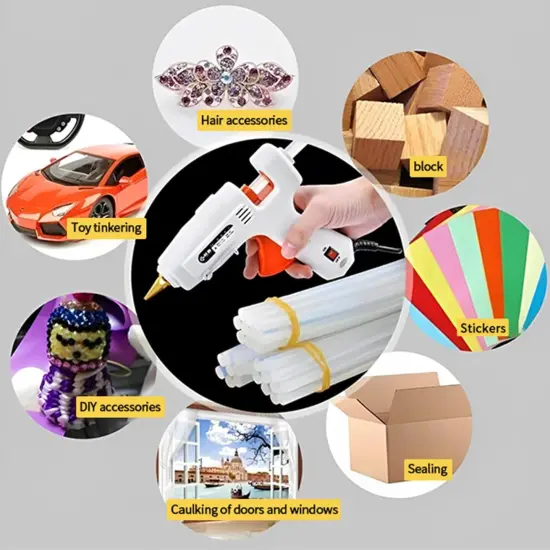 200 Count - Crystal Clear Hot Glue Sticks - Full Size, 5.9" x 0.27", All-Purpose Glue for Crafting, Wood, Metal, Glass, Plastic, Fabric, Foam - Ideal for DIY, Scrapbooking & More {5}