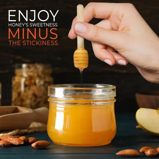 40 Pcs Honey Dipper Sticks - Wooden Honey Dipper- 3 Inch Mini Wooden Honeycomb Sticks, Honey Stirrer Stick For Honey Jar Dispense Drizzle Honey and Wedding Party Favors Gift {5}