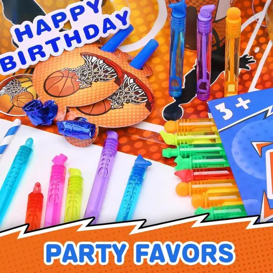 Basketball Birthday Party Decoration, Mini Bubble Wands Bulk for Boy Girl, Sport Party Favor for Kids Toddler, Pinata Filler Goody Bag Stuffer, Valentines Day Gift Easter Supplies, Summer Bath Time. {5}