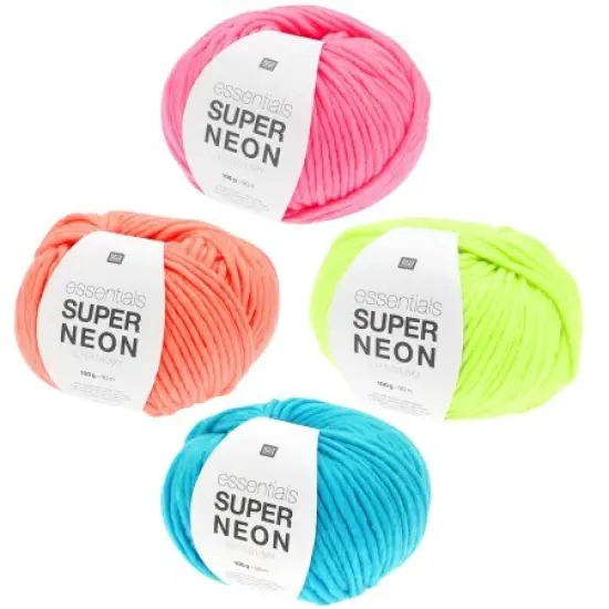 Essentials Super Neon Super Chunky Wool/Acrylic by Universal Yarn - 4 Colors 002 pink {2}