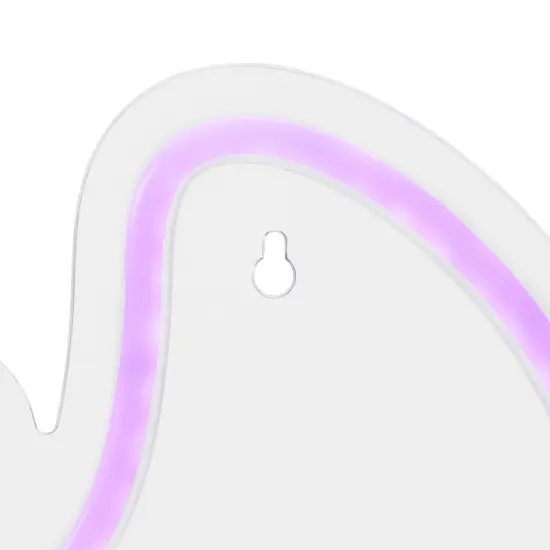 Northlight LED Bat Neon Lighted Halloween Wall or Window Decoration - 15" - Purple {7}