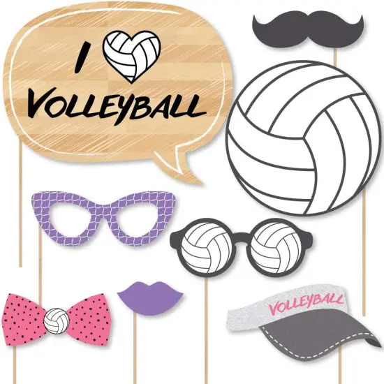 Volleyball Themed Party Decorations - Photo Booth Props Kit - Party Photo Props - Volleyball Party Decorations - Volleyball Photo Booth Props - Sport Party Decoration - 20 Count {2}