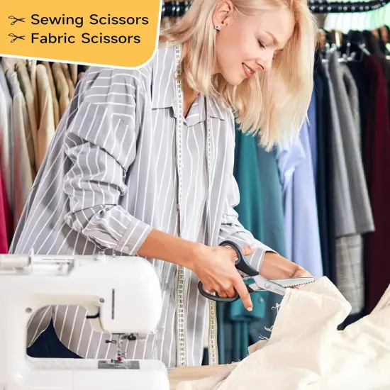 9.5" Fabric Scissors Pinking Shears, Zig Zag Craft Decorative Edge {4}