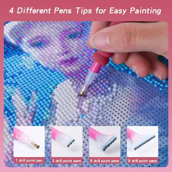 30 Slots Diamond Art Storage Containers for Adults Portable Bead Storage Boxes for Diamond Painting Accessories and Tools（Pink） {3}