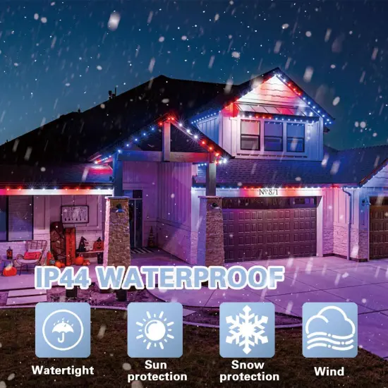 33ft Patriotic String Lights - Red White Blue Mini Lights, 100 LED Green Wire Fairy Starry String Lights Plug in, 11 Modes for Independence Day Celebration Party Memorial Day Decor {2}