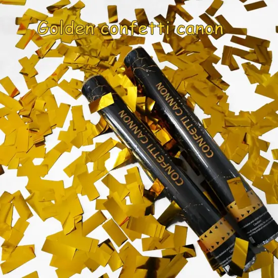 16 Inch [6 Pack] Golden Confetti Cannon Party Poppers Party Supplies, Air Powered | Launches 20-25ft | Celebrations,Graduation ceremony,Birthdays,New Years Eve,Christmas and Weddings (golden) {3}