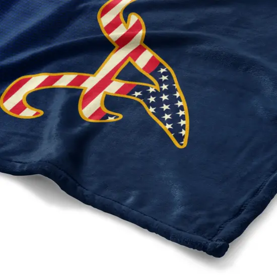 MLB Celebrate Series Silk Touch Sherpa Throw Blanket 50×60 Inches Atlanta braves {2}