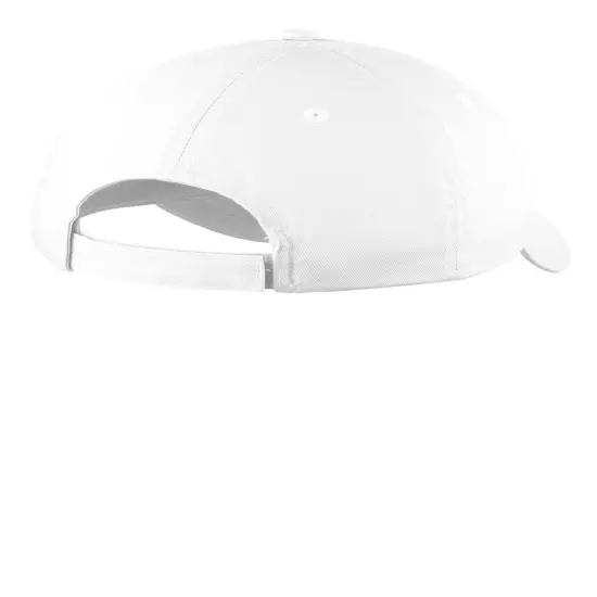 Port & Company&reg; Six Panel Unstructured Twill Cap White {2}