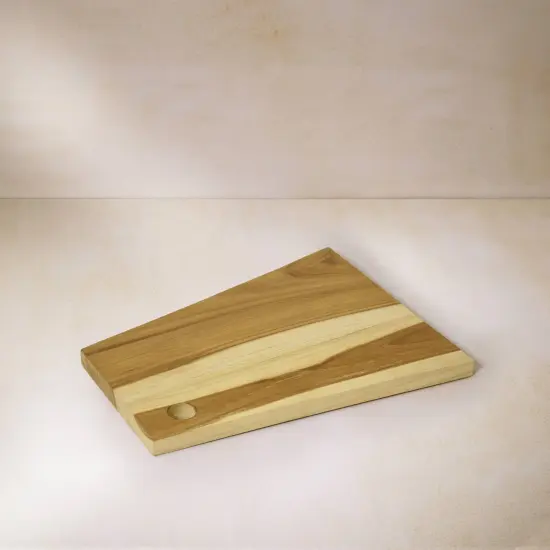 Handmade Teak Wood Cheese/Bread Board Asym - 8" x 10" {2}