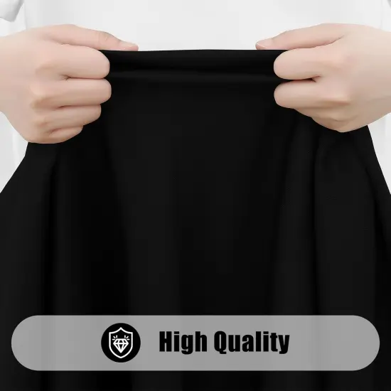 Rectangle Picnic Table Cloth 2 Pack, Waterproof Elastic Fitted Tablecloths for 6 Foot Tables, Washable Polyester Table Cover for Camping, Indoor and Outdoor (Black, 30"x72") {3}