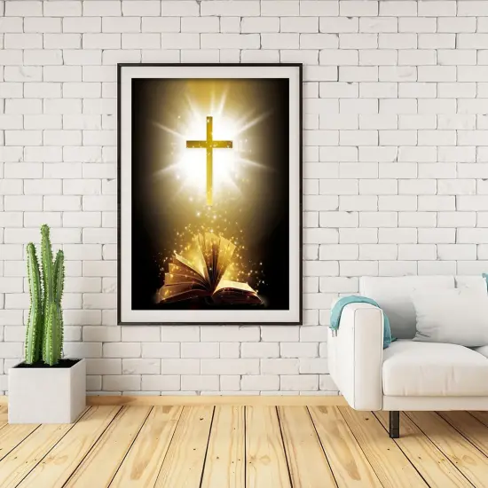 5D DIY Diamond Painting Kits for Adults, Cross Full Drill Diamond Arts Rhinestone Pasted, DIY Painting Diamond Dot Arts Crafts {4}