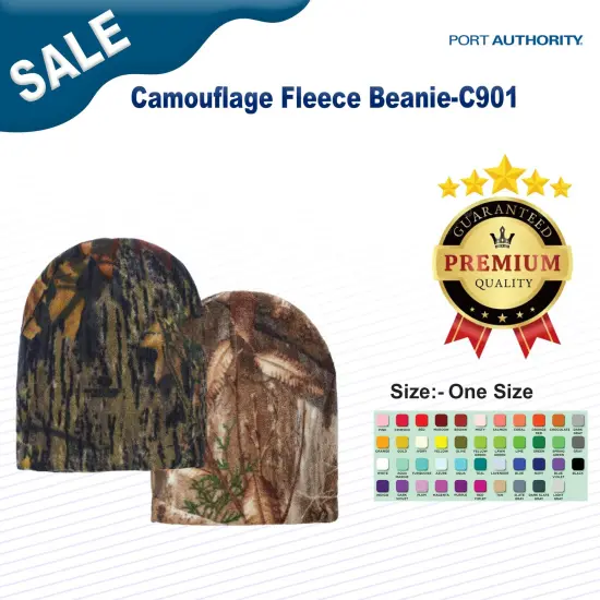 Port Authority&reg; Camouflage Fleece Beanie M O Break-Up Country {2}