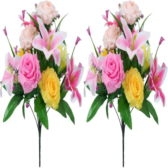 2 Packs Summer Bushes Artificial Flowers {1}