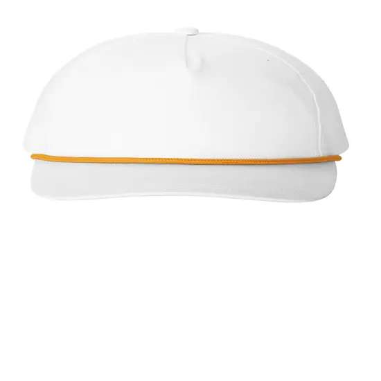 Port Authority&reg; Classic Five Panel Rope Cap Black/ Black {4}