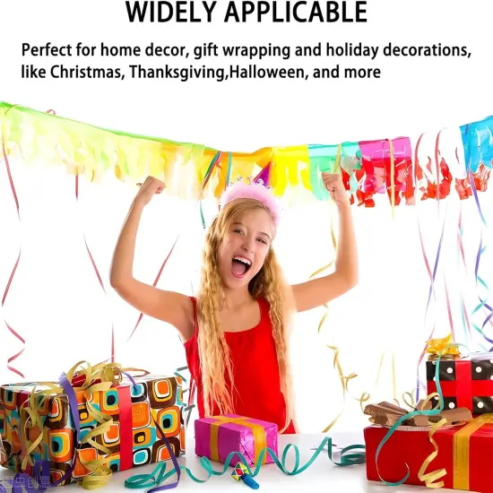 White Curling Ribbon,500 Yard PP Balloon String,3/16" Balloon Ribbon for Gift Wrapping {3}