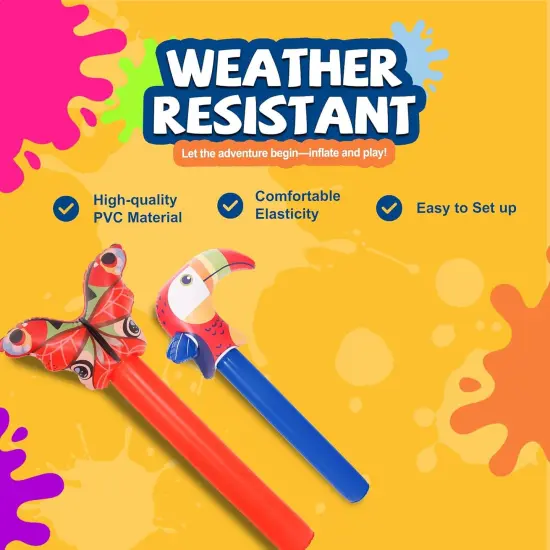 Kids Inflatable Stick, Outdoor Blow Up Stick Balloons Toys for Swimming pool, Blue {5}