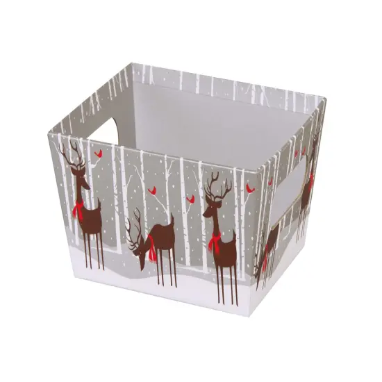 Pack/3: Reindeer Wonderland Baskety Tray - 12 x 9-1/2 x 4-1/2" {2}