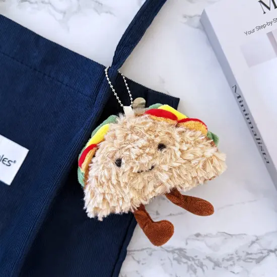 Wrapables Cute Plush Keychain Pendant Charm for Bag, Taco {3}