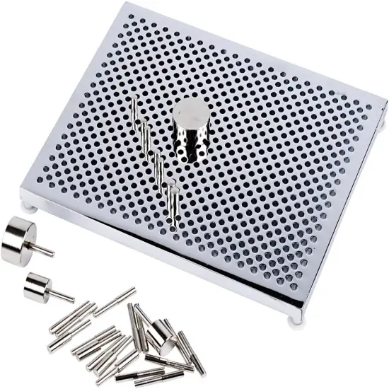 Deluxe Jig Kit - 5x4 Inch Aluminum Wire Bender Jig with 30 Adjustable Pegs, 6 Patterns Included, Perfect Jewelry Making Tools for Wire Wrapping Kit and Craft Creation {1}
