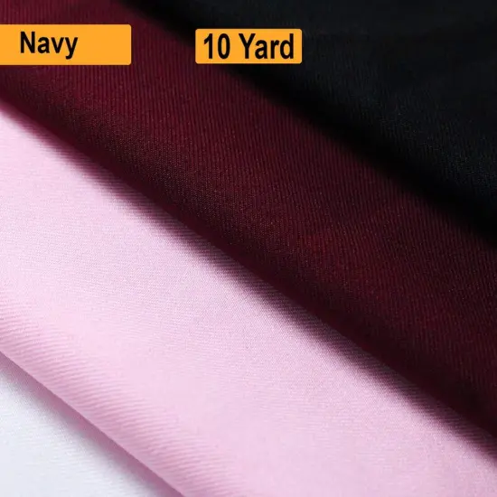 Gabardine Solid 100% Poly Woven Navy {1}