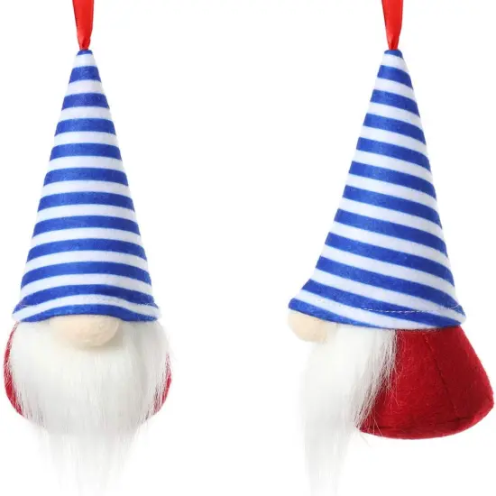 4th of July Gnome Independence Day Hanging Ornaments Set of 10 {4}