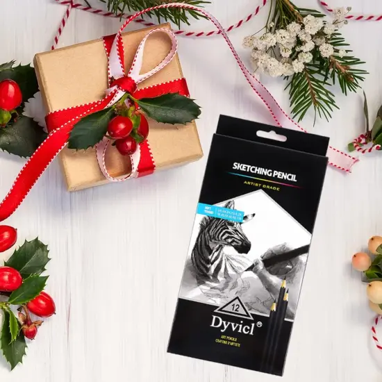 Professional Drawing Sketching Pencil Set - 12 Pieces Drawing Pencils 10B, 8B, 6B, 5B, 4B, 3B, 2B, B, HB, 2H, 4H, 6H Graphite Pencils for Beginners & Pro Artists {5}