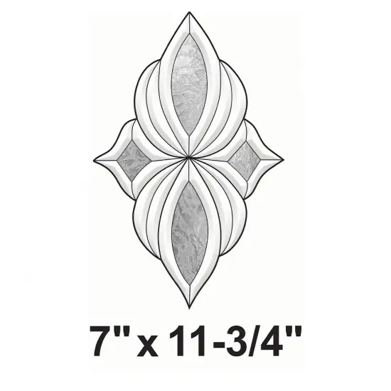 7" x 11-3/4" Exquisite Clear Glass Bevel Cluster EC548GC {2}