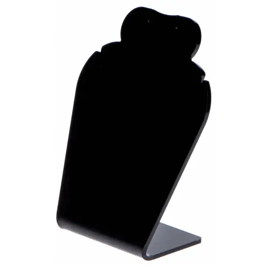 Plymor Black Acrylic Necklace/Earring Combo Display Stand, 4.625" W x 3" D x 5.25" H {1}