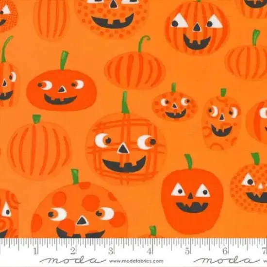 Too Cute To Spook Orange Pumpkin 44"/45" Fabric Per Yard {1}