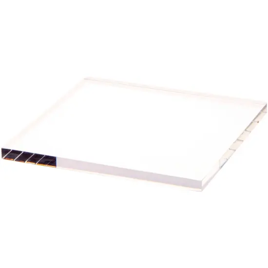 Plymor Clear Square Acrylic Display Base, 6" W x 6" D x 0.375" H {1}