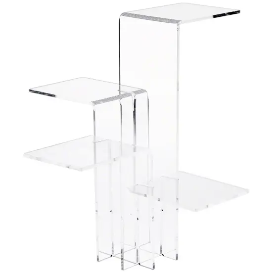 Plymor Clear Acrylic Quick Connect 4-Shelf Display Riser {1}