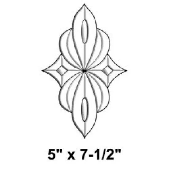 5" x 7-1/2" Exquisite Clear Glass Bevel Cluster EC354 {2}