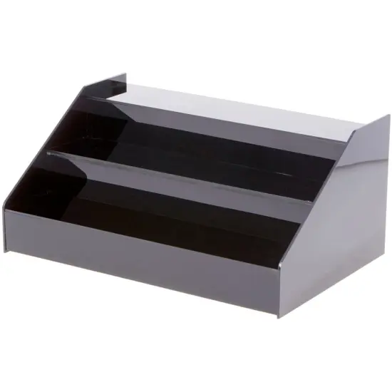 Plymor Black Acrylic 3-Step Open Front Display Stairs {1}