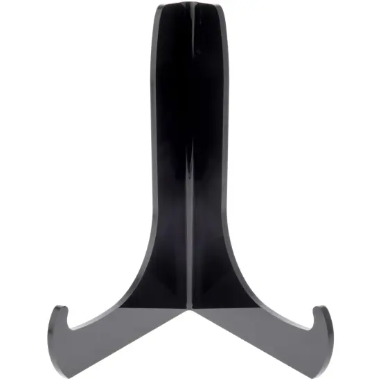 Plymor Black Acrylic 60-Degree Angle Easel With Shallow Support Ledges, 7.5" H x 5.75" W x 4.75" D {1}