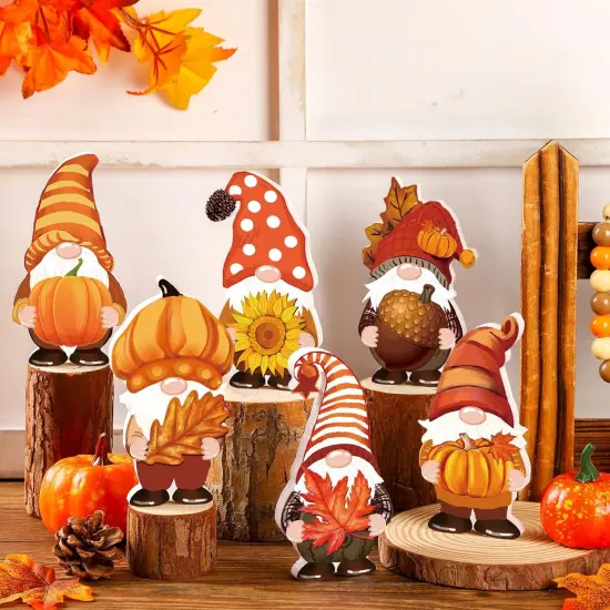 Fall Gnomes Pumpkin Wall Art Decor (Happy Hallothanksmas) {2}