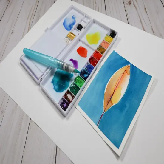 Yasutomo Folding Watercolor Palette-8 1/4" X 3 3/4" {7}