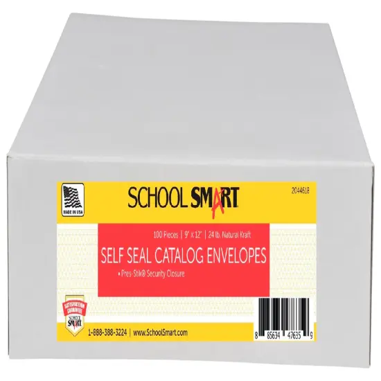 School Smart Natural Kraft Catalog Envelope, 9 x 12 Inches, Kraft Brown, Box of 100 {2}