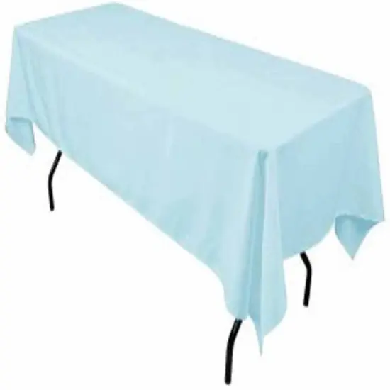 Rectangular Light Blue Polyester Tablecloth 60&times;144 Inch Elegant D&eacute;cor for Weddings, Parties & Banquets {1}