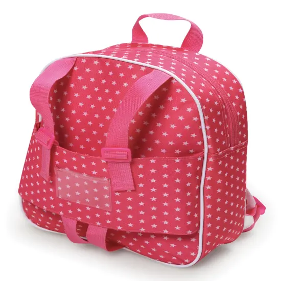 Badger Basket Doll Travel Backpack - Pink/Star {1}