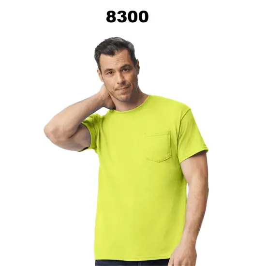 Gildan&reg; Dryblend Pocket Crewneck Short Sleeve T-Shirt Cotton Polyester Blend Black {3}