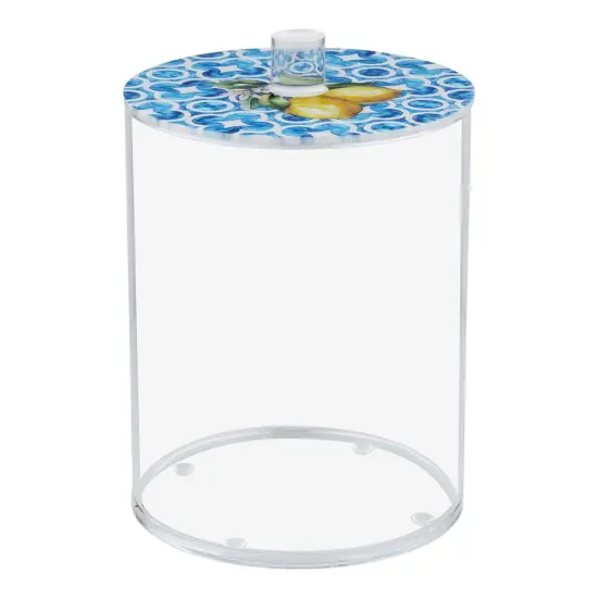 Lucite Cookie Jars Blue Design {2}