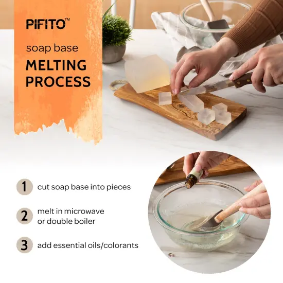 Pifito Honey Melt and Pour Soap Base │ Bulk Premium 100% Natural Glycerin Soap Base │ Luxurious Soap Making Supplies {7}