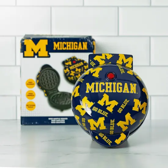 Uncanny Brands Michigan Wolverines Mini Waffle Maker {5}