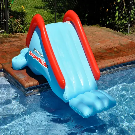 Swim Central Inflatable Swimming Pool Super Slide - 94" Blue {3}
