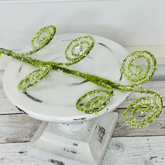 Versatile Green Beauty: 27" Moss Spiral Curl Spray-63320GN {3}