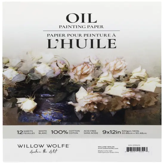 Willow Wolfe Zero Prep Oil Paper Pad 9"X12"-12 Sheets {1}