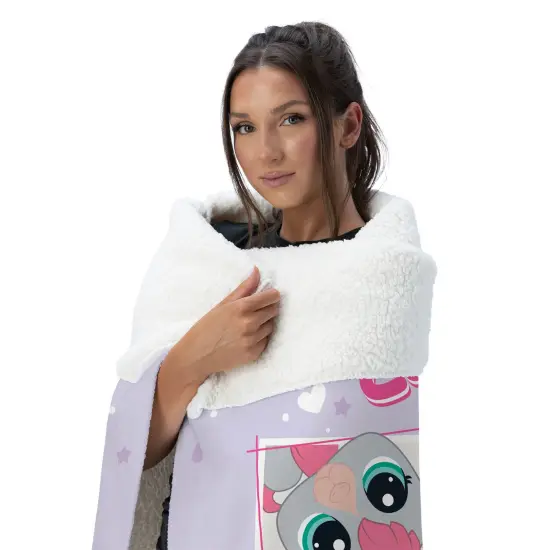 Hasbro Littlest Pet Shop Silk Touch Sherpa Throw Blanket Let's collect {3}