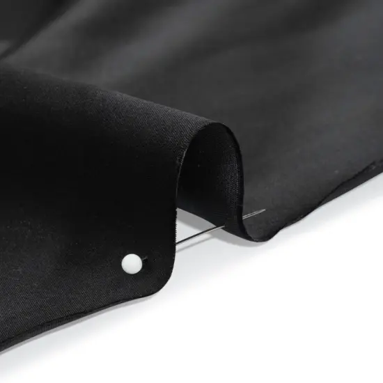 1 Yard Black Silk Duchesse Satin Medium Weight Solid, 59 Inches Wide {3}